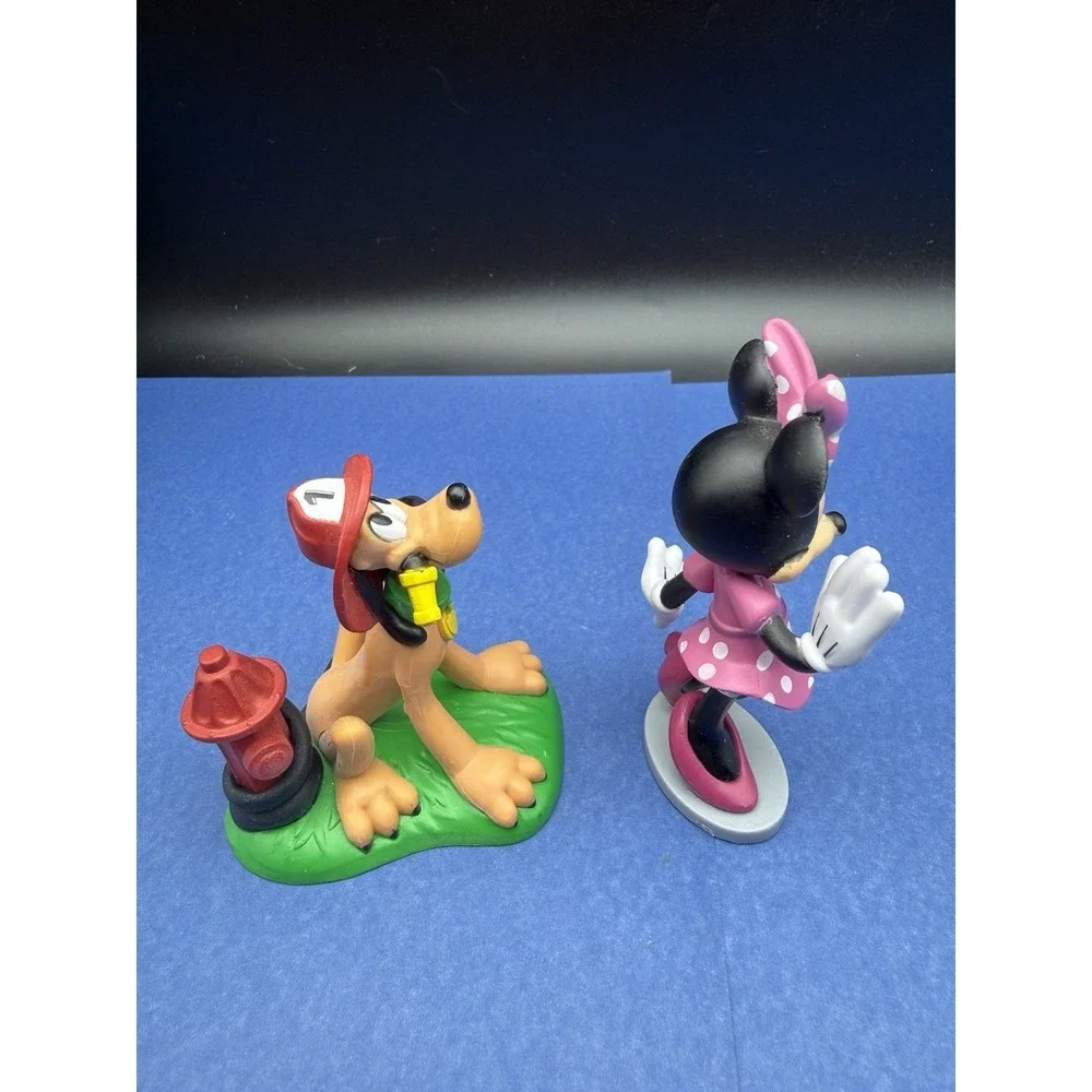 Pluto as Firedog & Minnie Disney Mickey Mouse and Friends PVC Figure Cake Topper